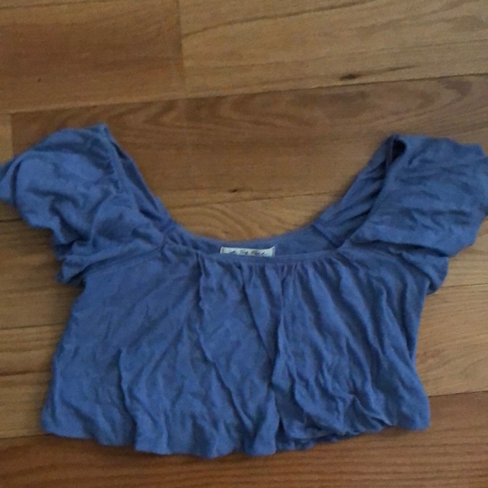 Free People Blue Crop Top